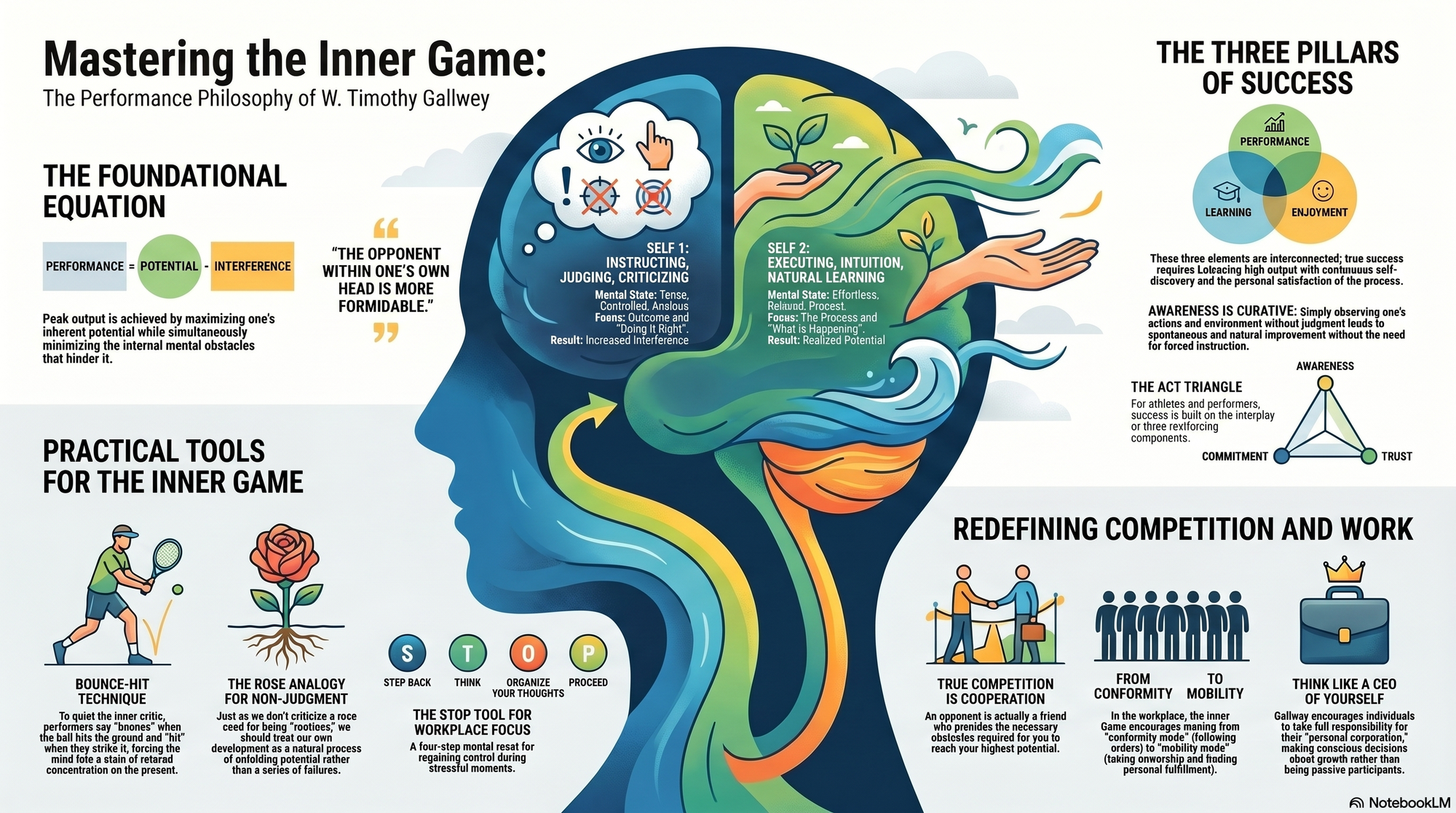 Infographic for "Lessons from W. Timothy Gallwey".