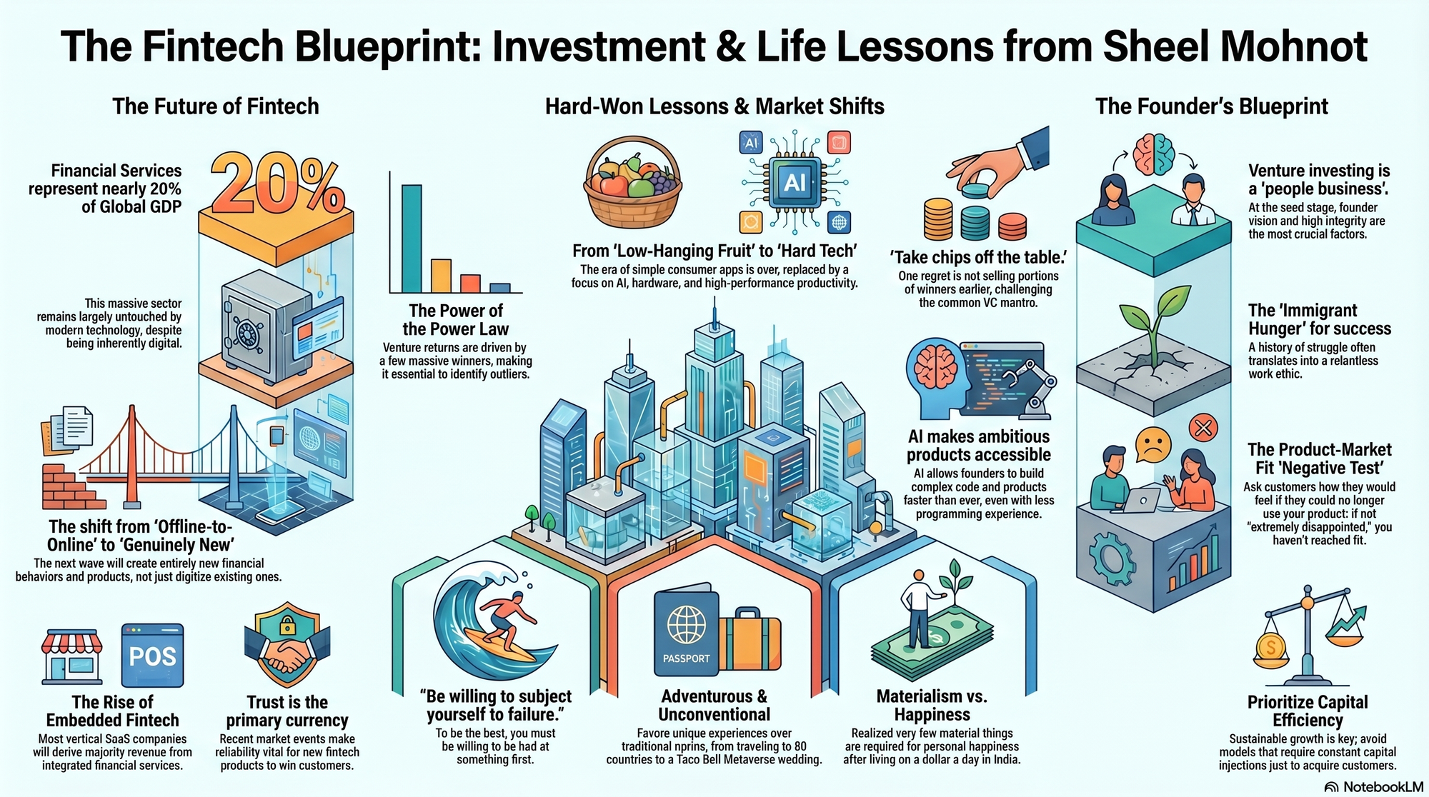 Infographic for "Lessons from Sheel Mohnot".