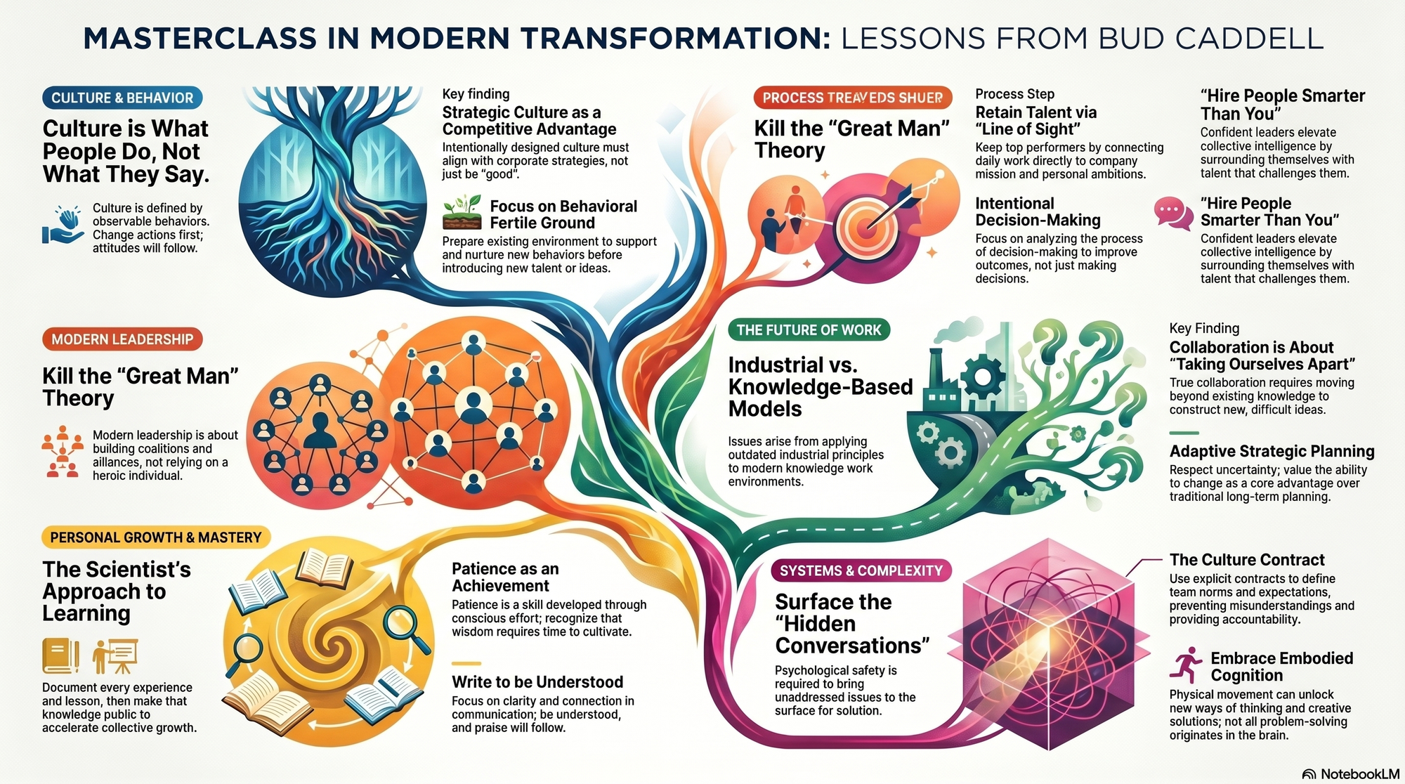 Infographic for "Lessons from Bud Caddell of Nobl".