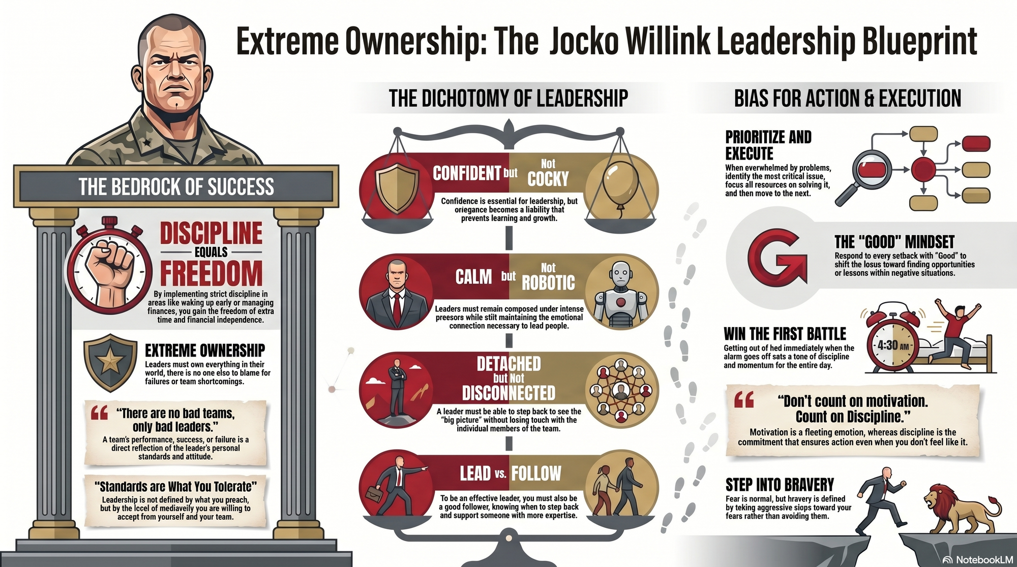 Infographic for "Lessons from Jocko Willink".