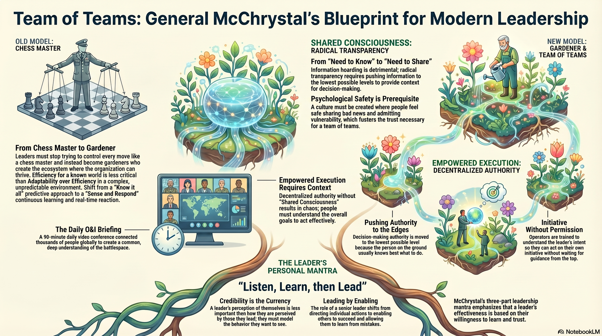 Infographic for "Lessons from General Stanley McChrystal".