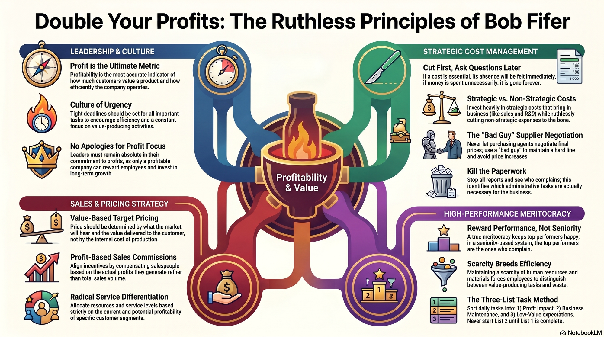 Infographic for "Lessons from Bob Fifer".