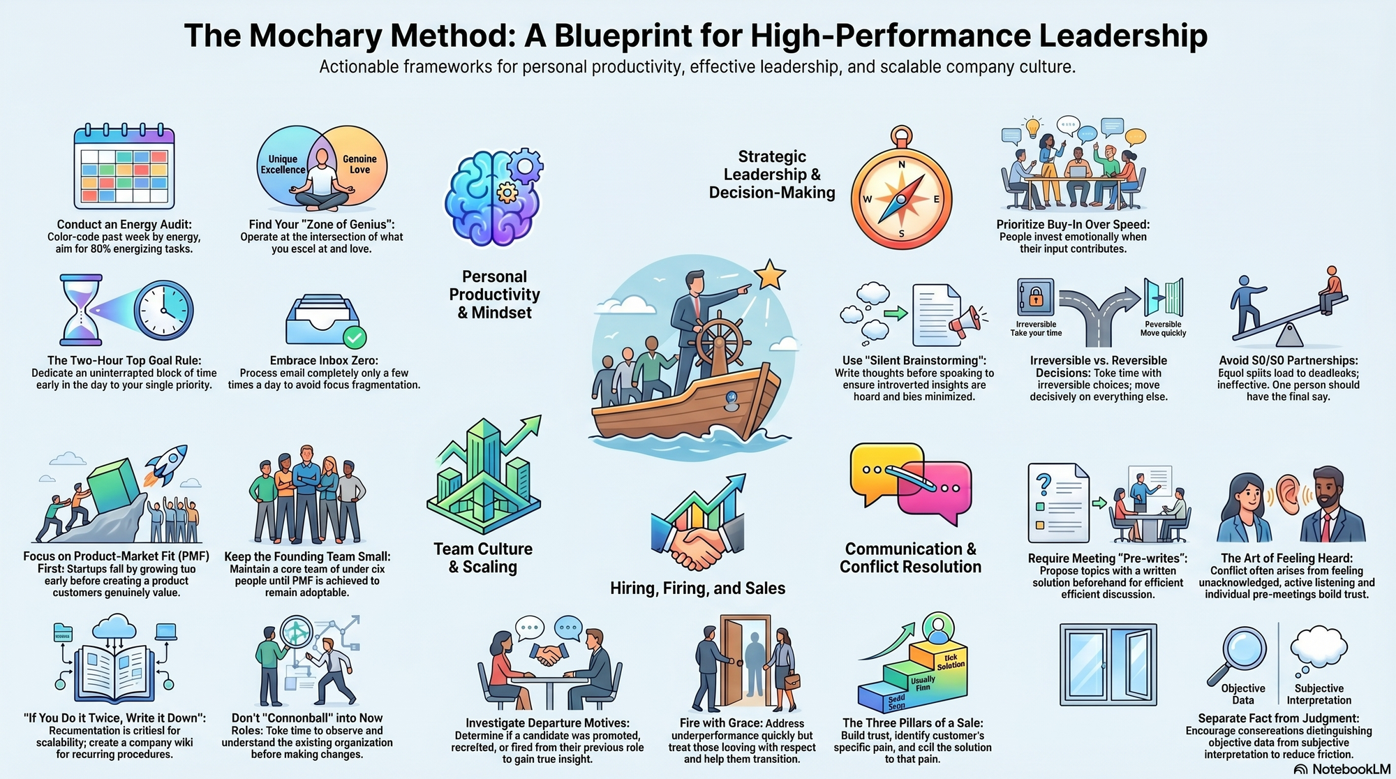 Infographic for "Lessons from Matt Mochary".