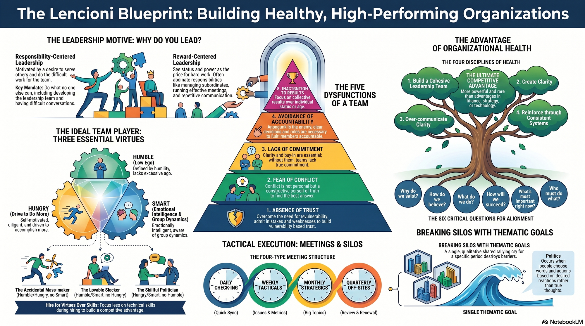 Infographic for "Lessons from Patrick Lencioni".