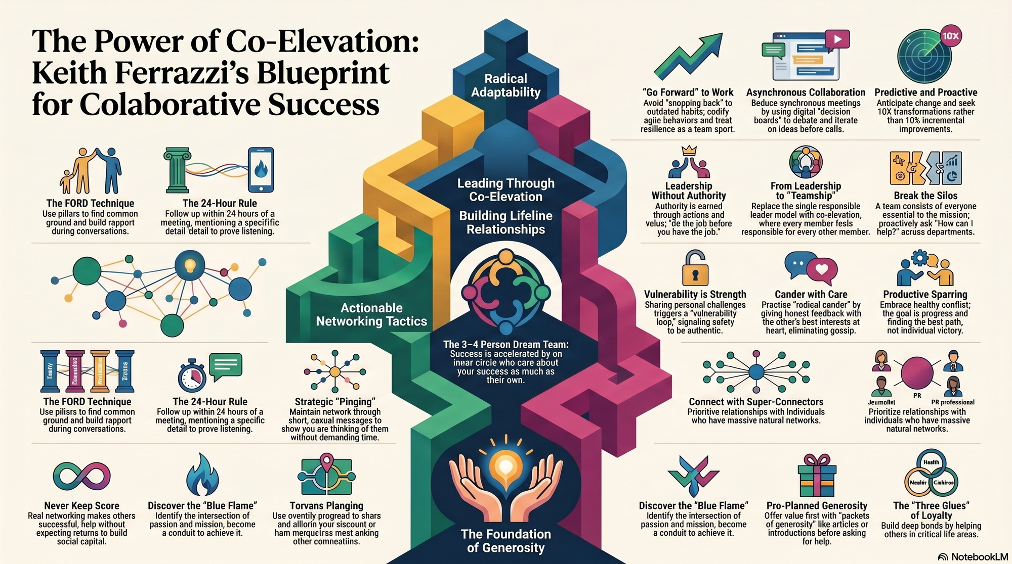 Infographic for "Lessons from Keith Ferrazzi".