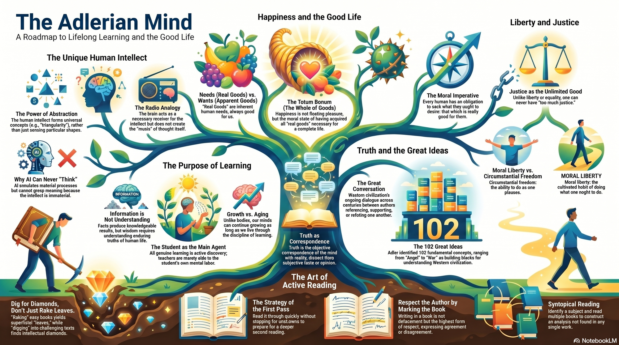 Infographic for "Lessons from Mortimer J. Adler".