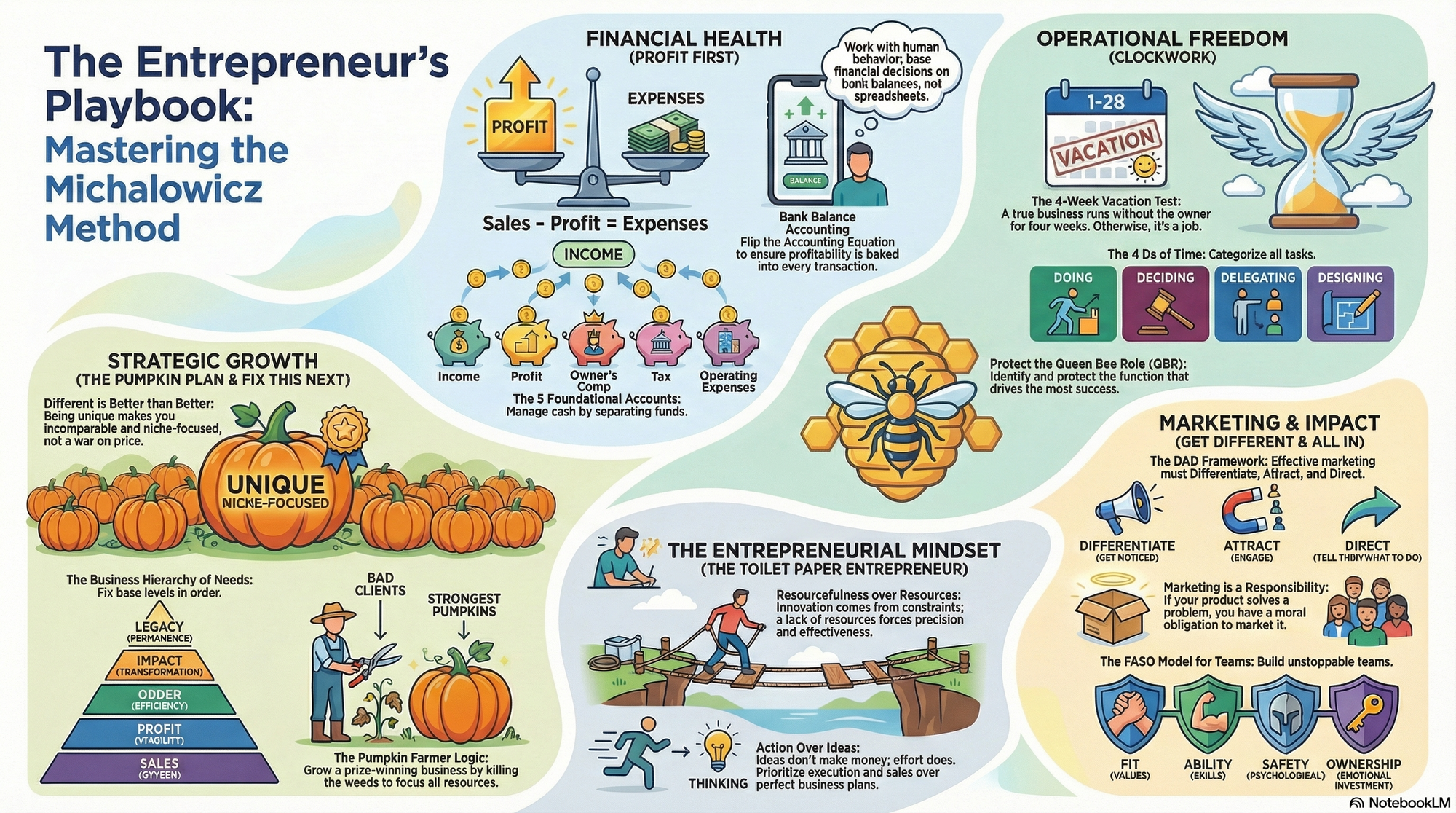 Infographic for "Lessons from Mike Michalowicz".