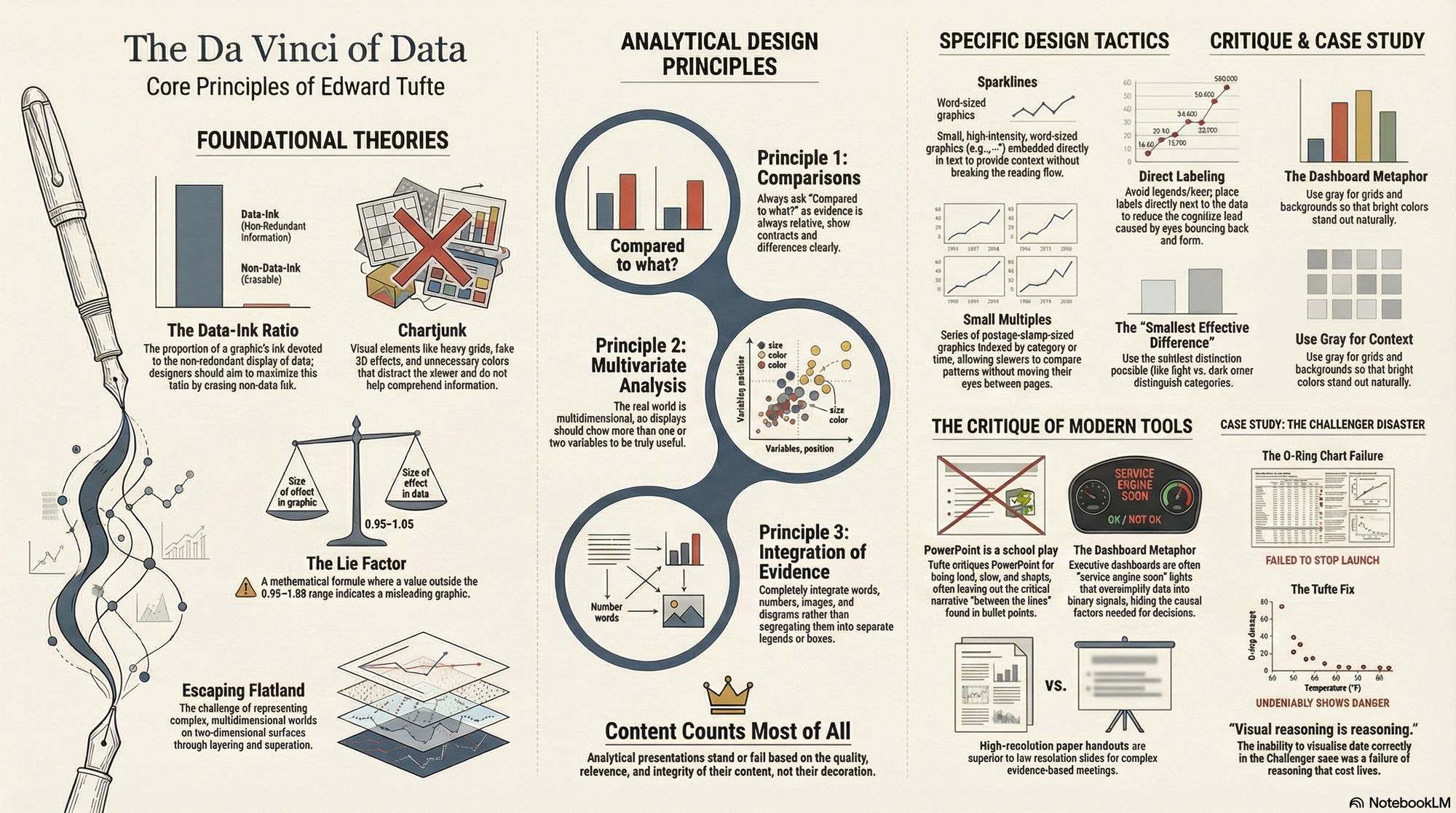 Infographic for "Lessons from Edward Tufte".