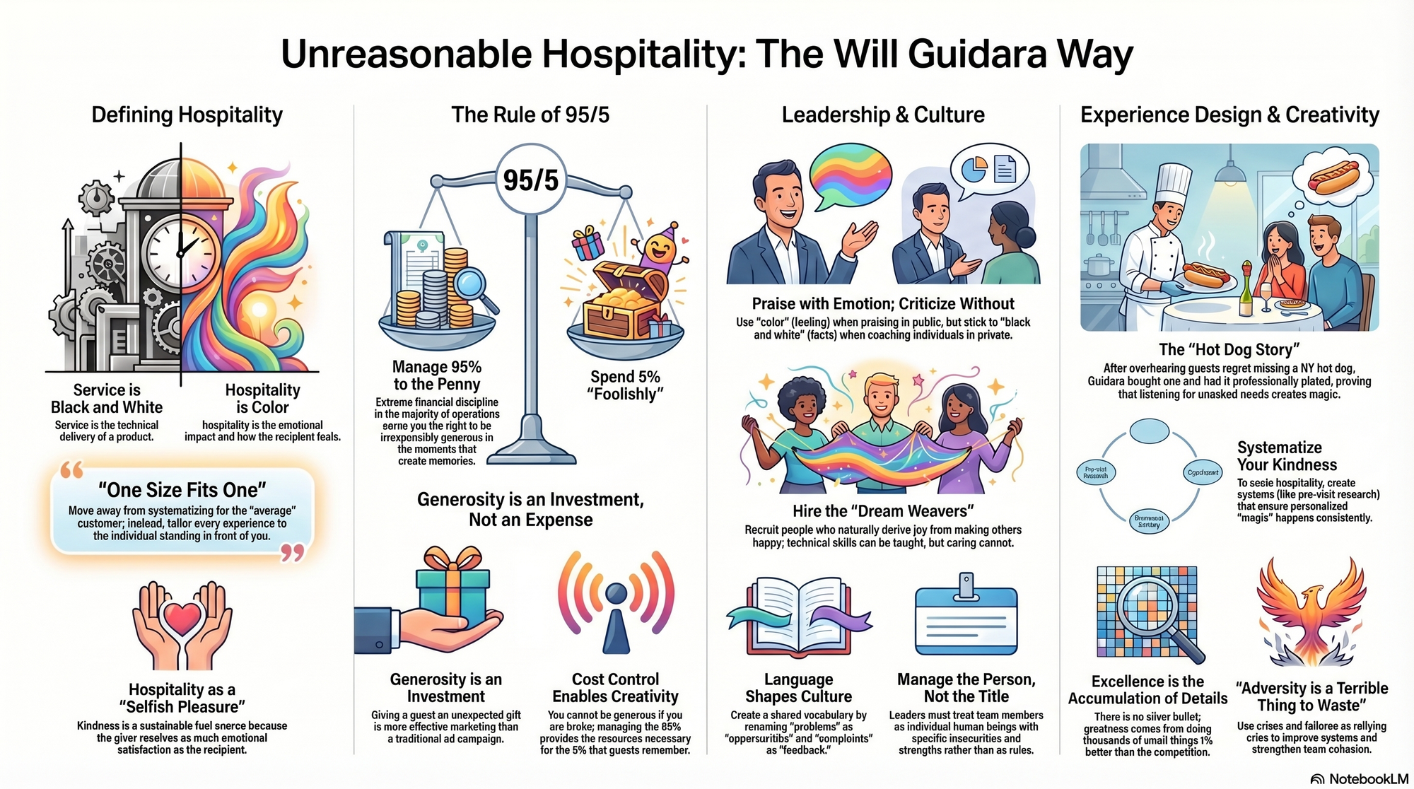 Infographic for "Lessons from Will Guidara".