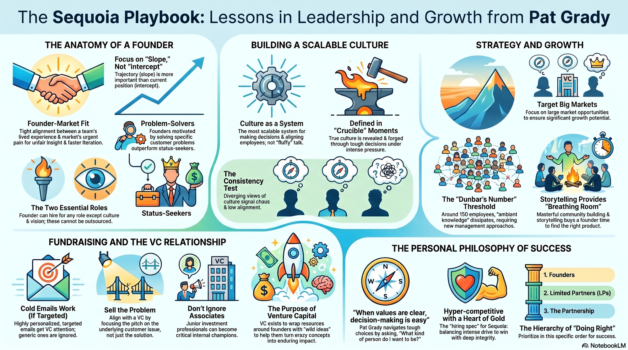 Infographic for "Lessons from Pat Grady, partner at Sequoia".