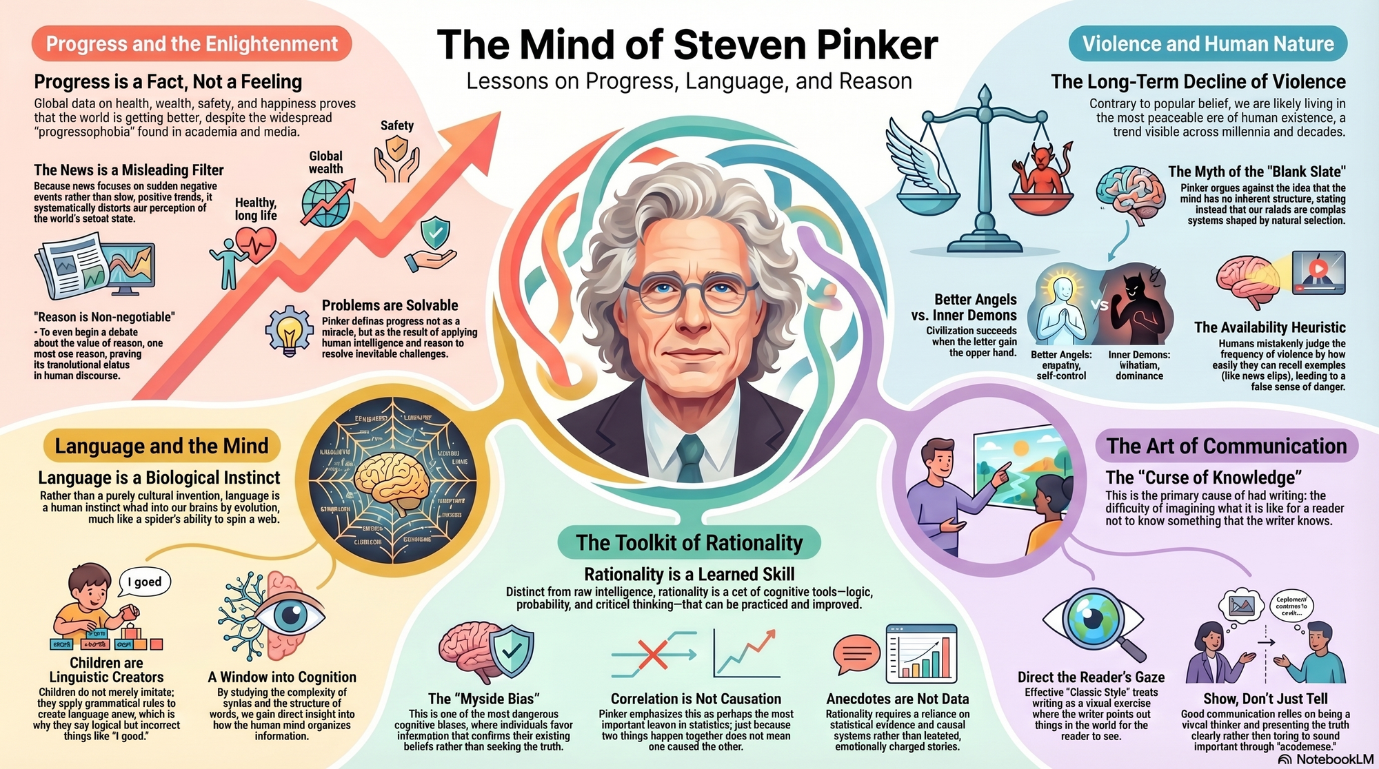 Infographic for "Lessons from Steven Pinker".