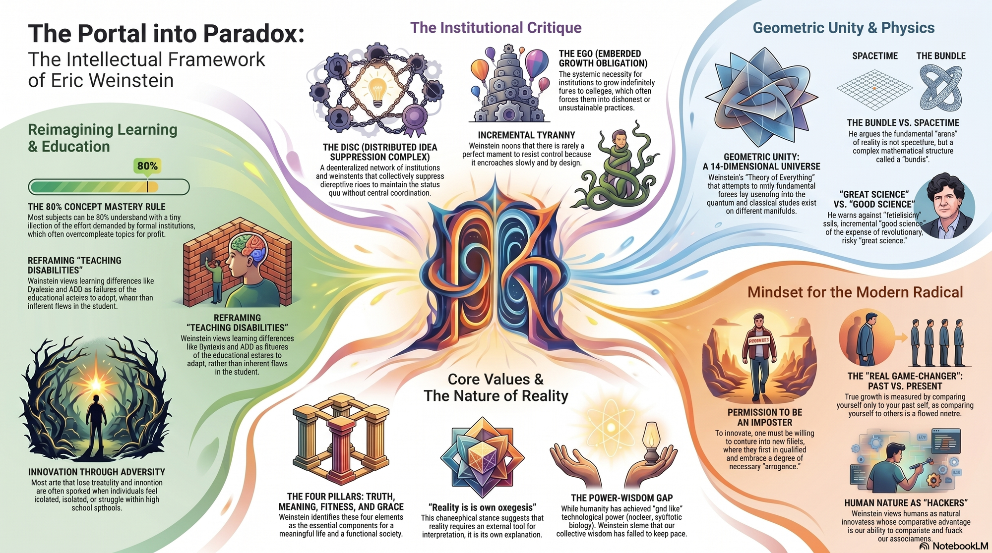 Infographic for "Lessons from Eric Weinstein".