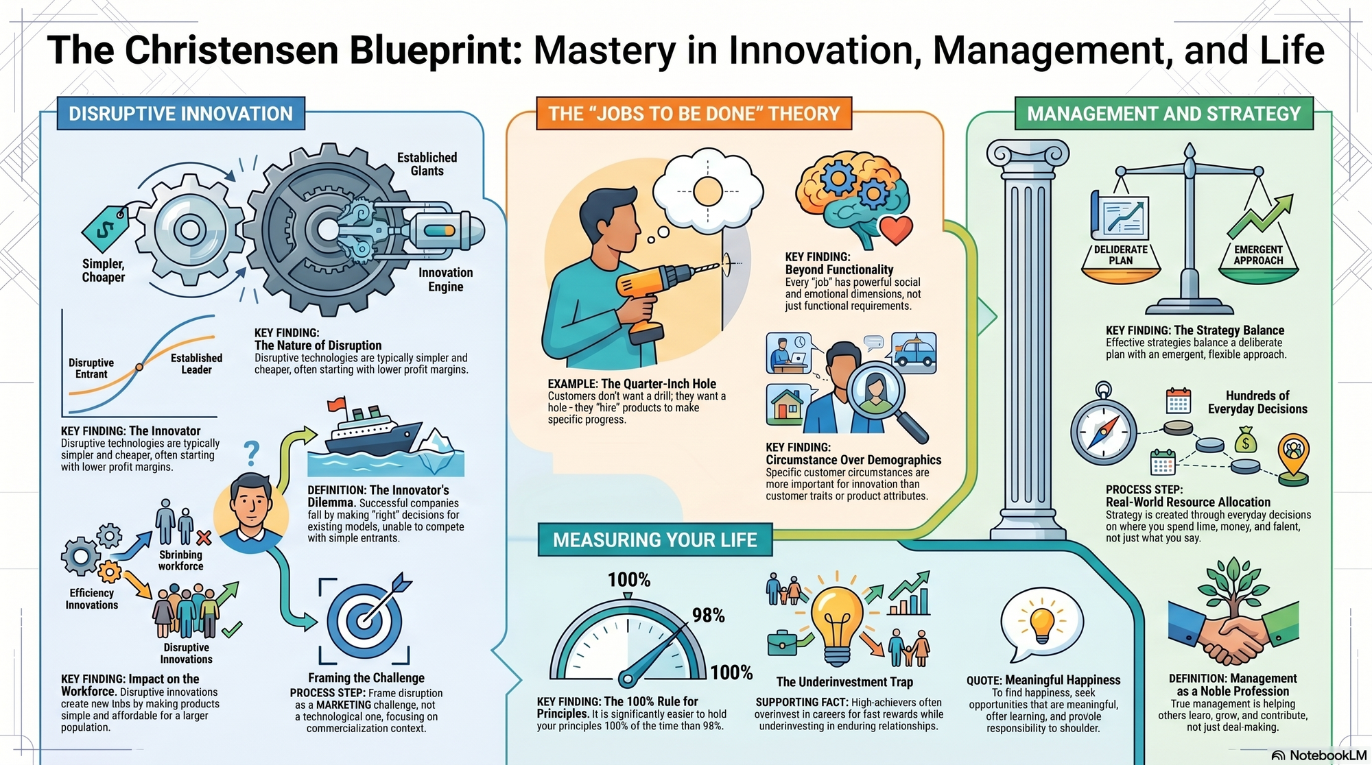 Infographic for "Lessons from Clayton Christensen".