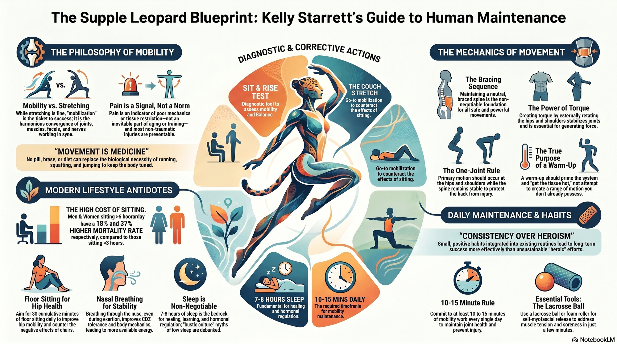 Infographic for "Lessons from Kelly Starrett".
