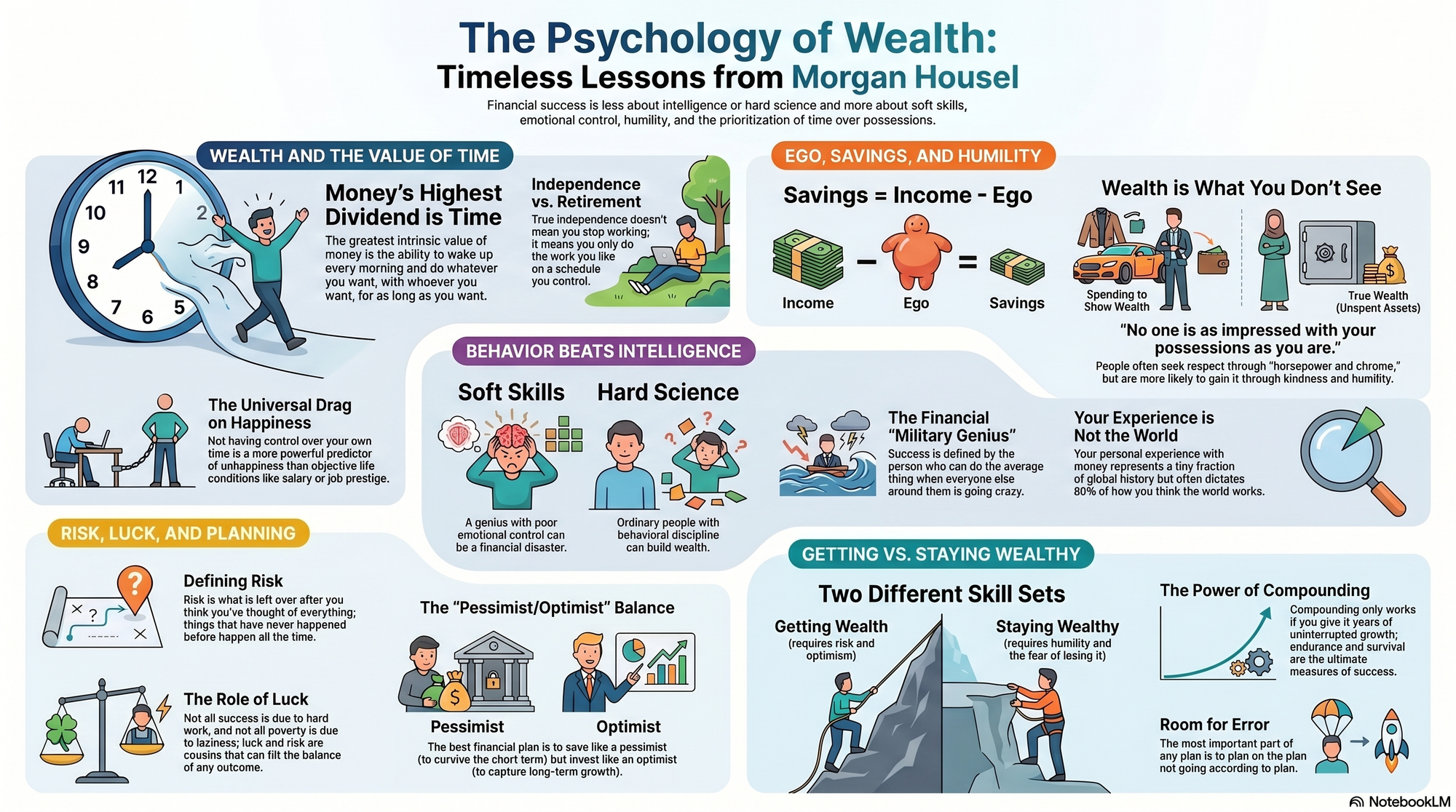 Infographic for "Lessons from Morgan Housel".