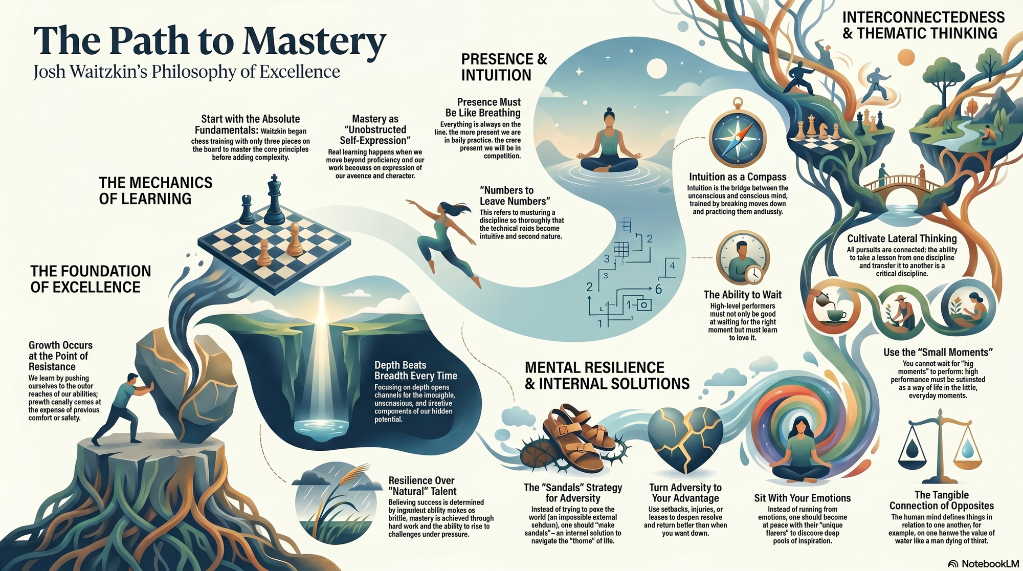 Infographic for "Lessons from Josh Waitzkin".