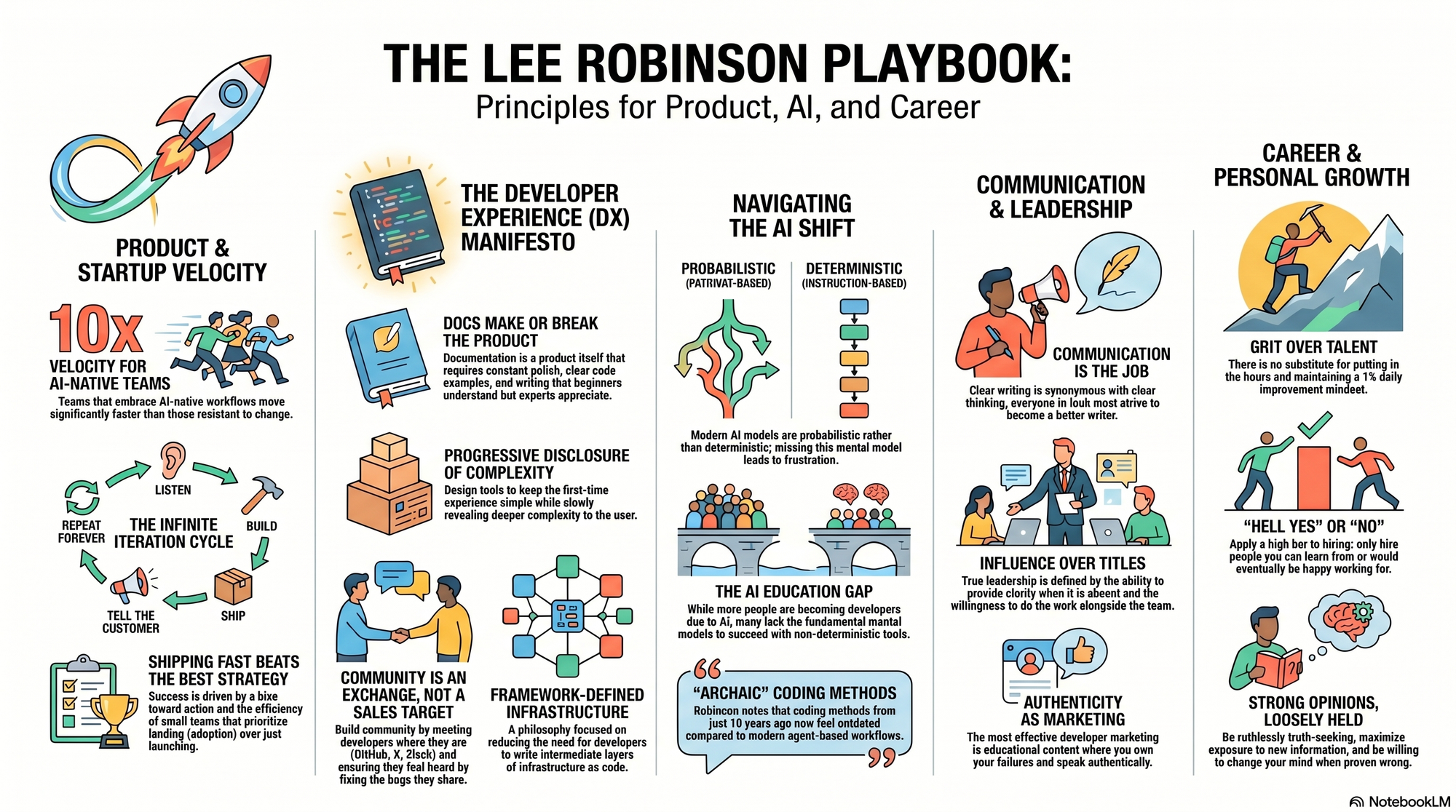 Infographic for "Lessons from Lee Robinson".