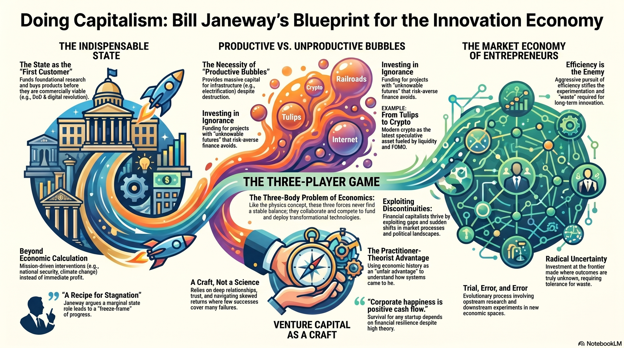 Infographic for "Lessons from Bill Janeway".