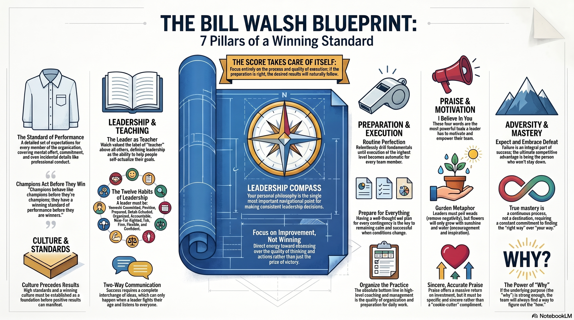Infographic for "Lessons from Bill Walsh".