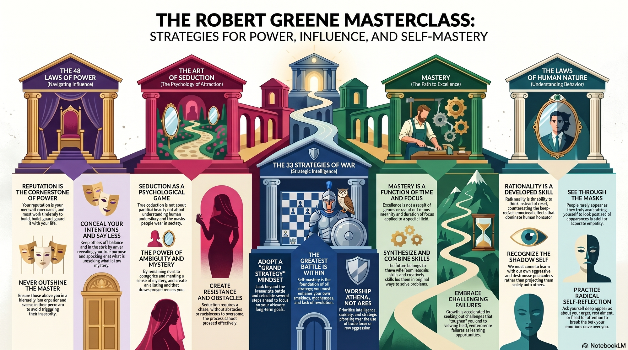 Infographic for "Lessons from Robert Greene".