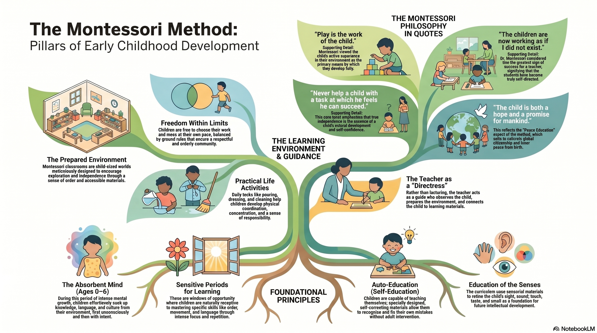 Infographic for "Lessons from Maria Montessori".