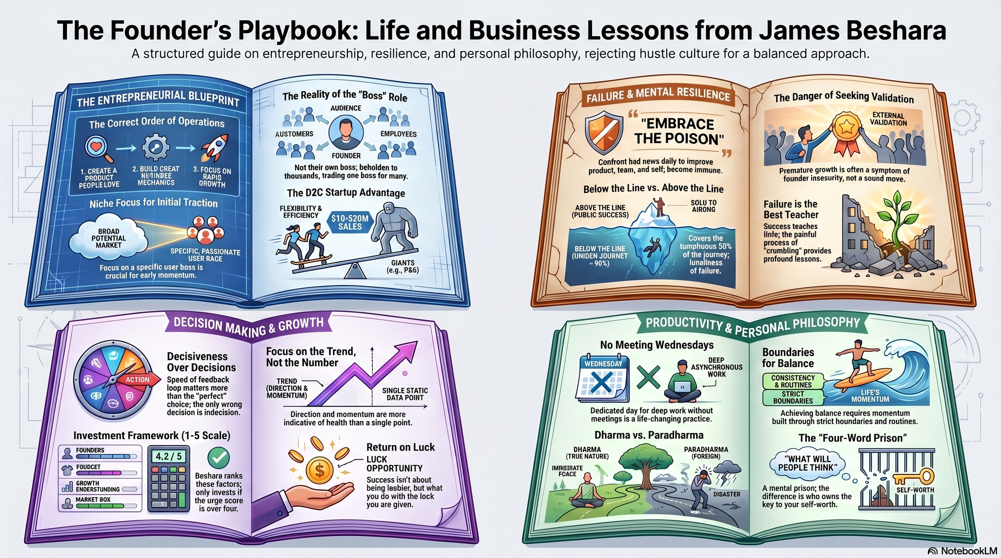 Infographic for "Lessons from James Beshara".