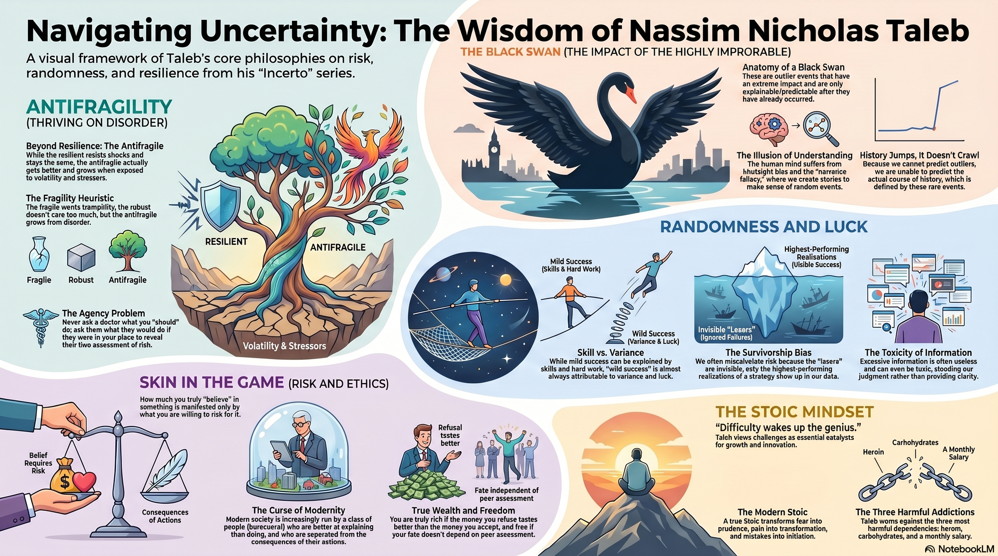 Infographic for "Lessons from Nassim Taleb".