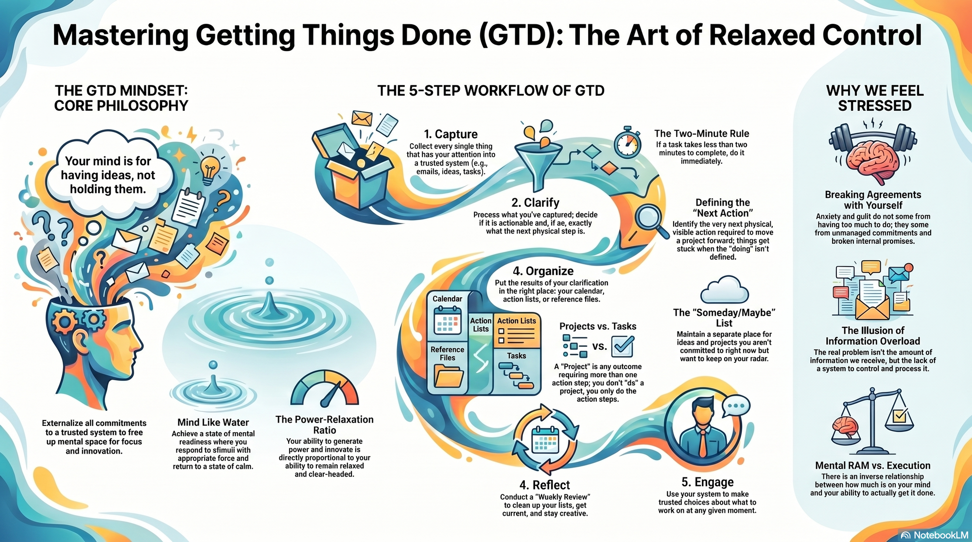 Infographic for "Lessons from David Allen".