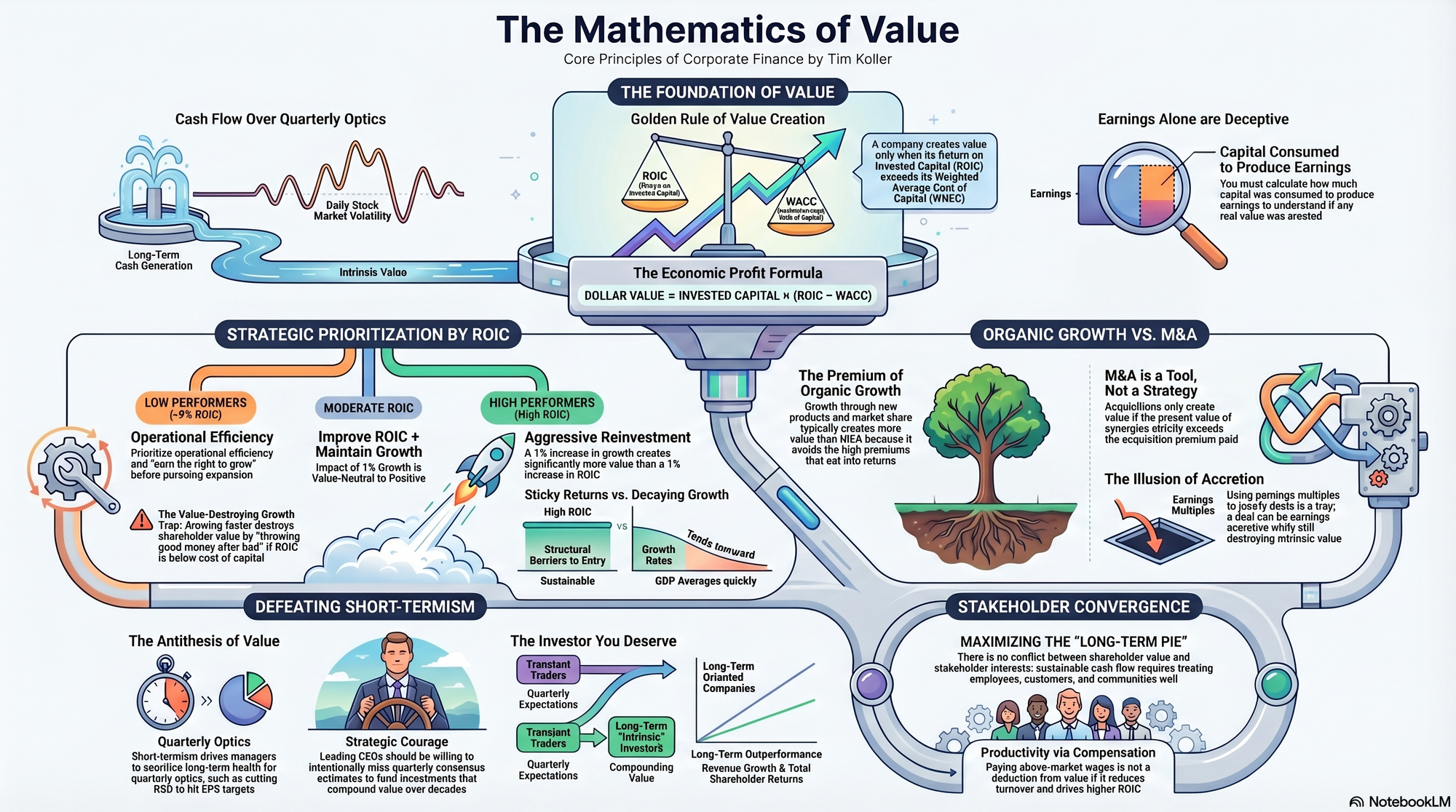 Infographic for "Lessons from Tim Koller".