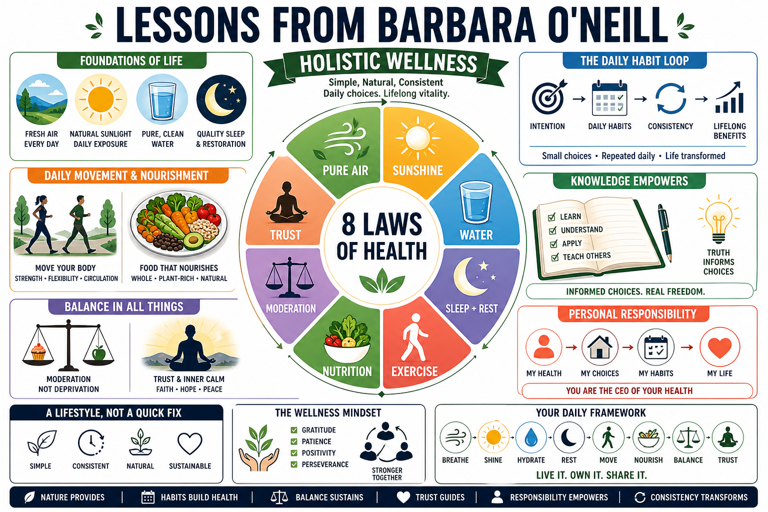 Infographic for "Lessons from Barbara O'Neill".
