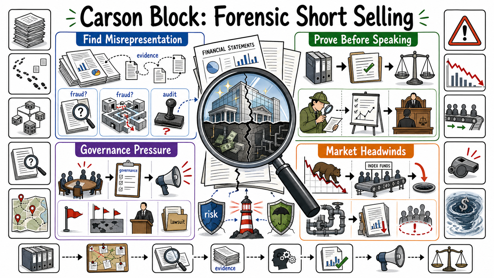 Infographic for "Lessons from Carson Block".