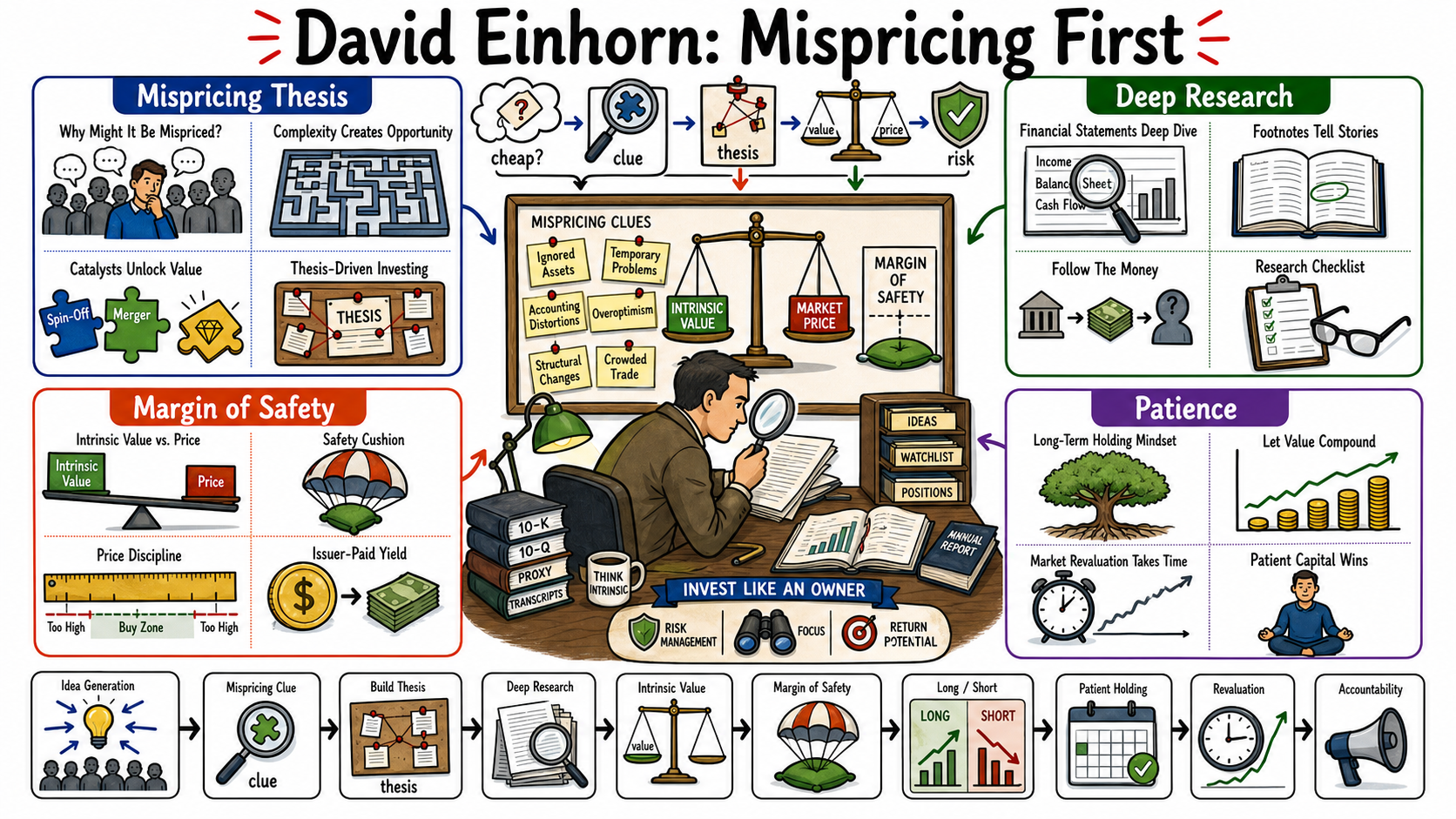 Infographic for "Lessons from David Einhorn".