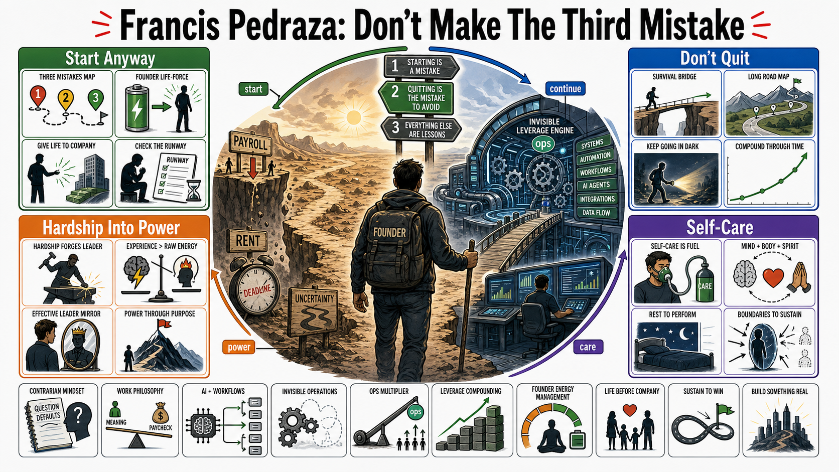 Infographic for "Lessons from Francis Pedraza".