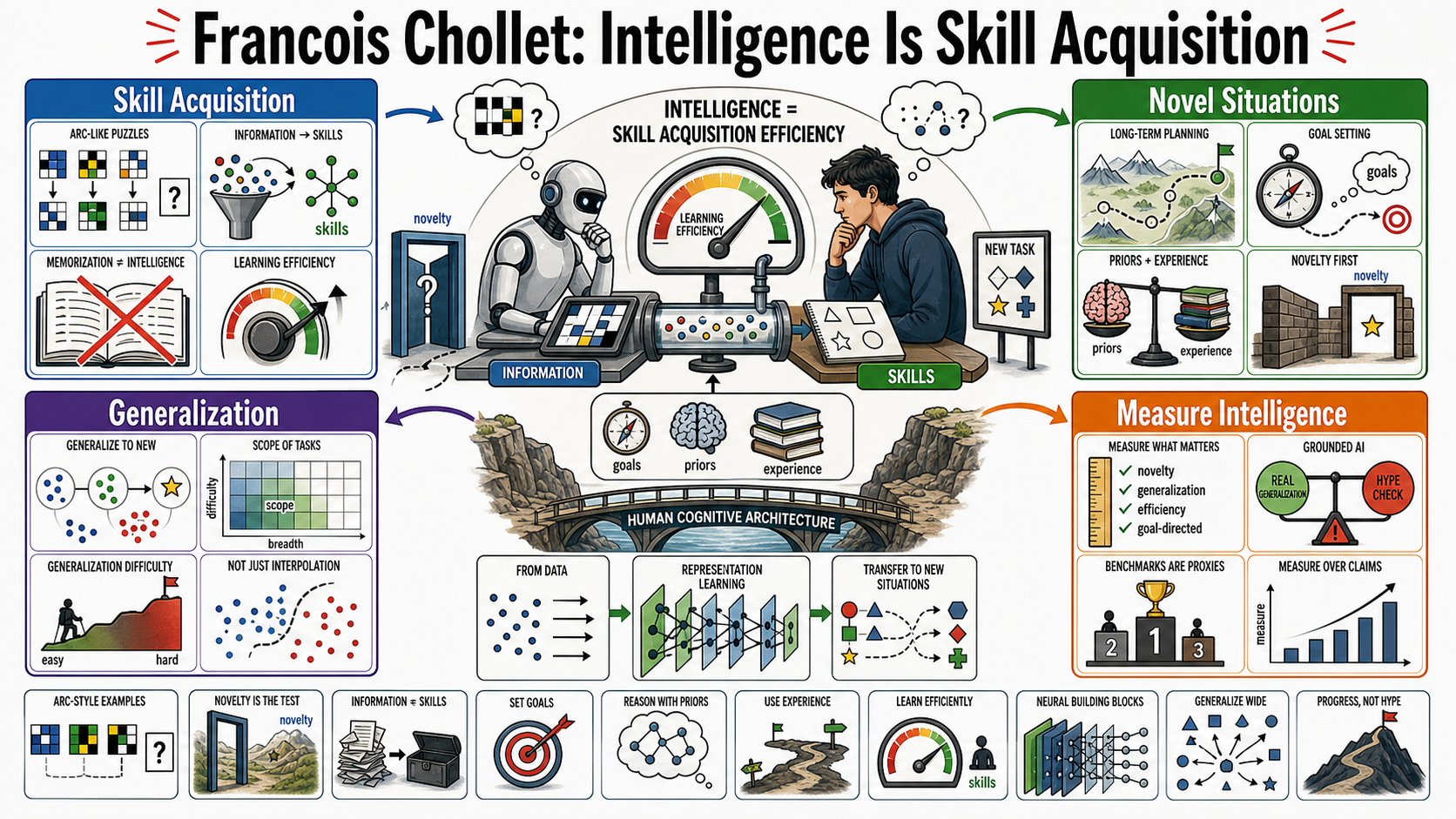 Infographic for "Lessons from Francois Chollet".