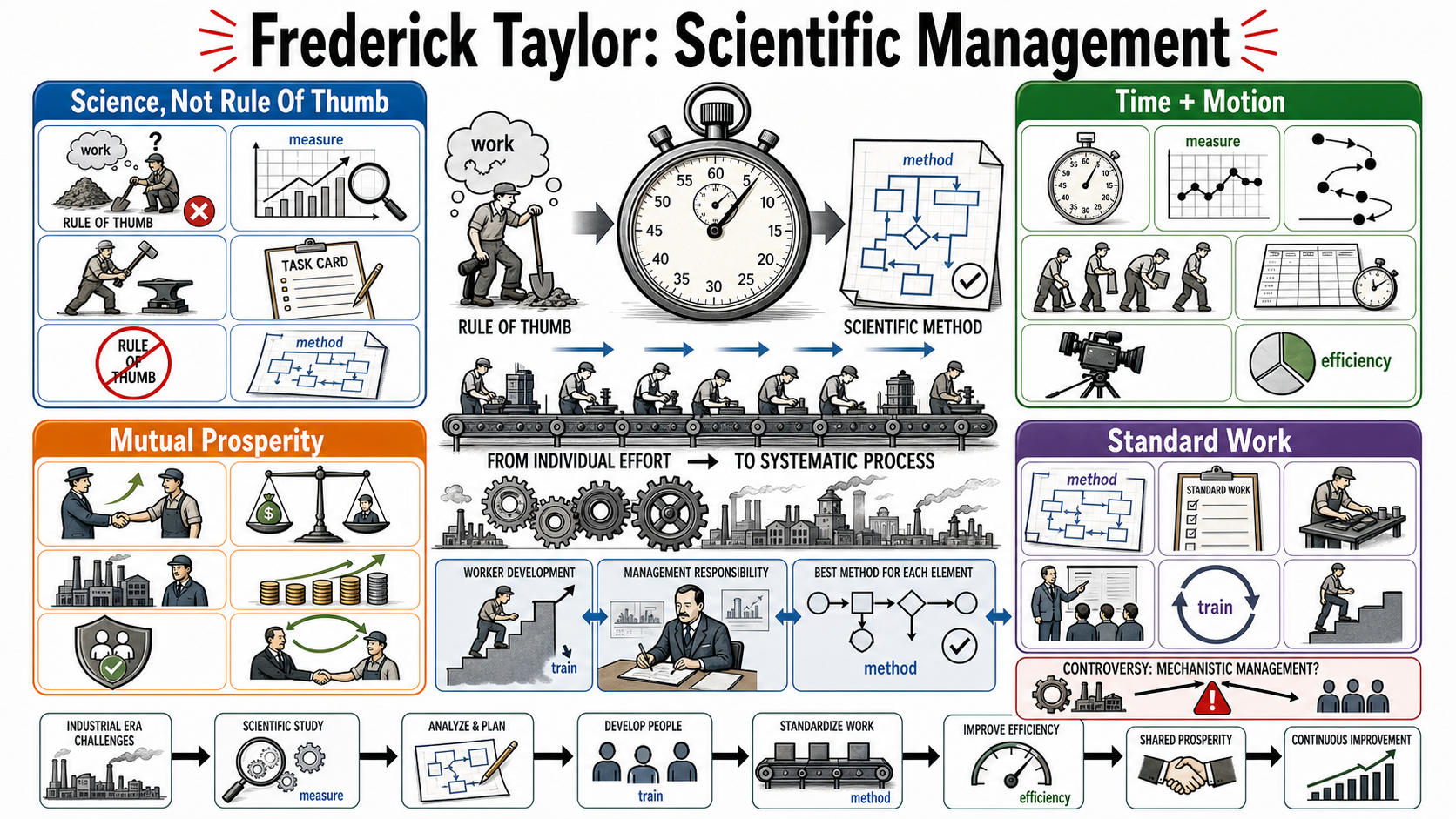 Infographic for "Lessons from Frederick Taylor".