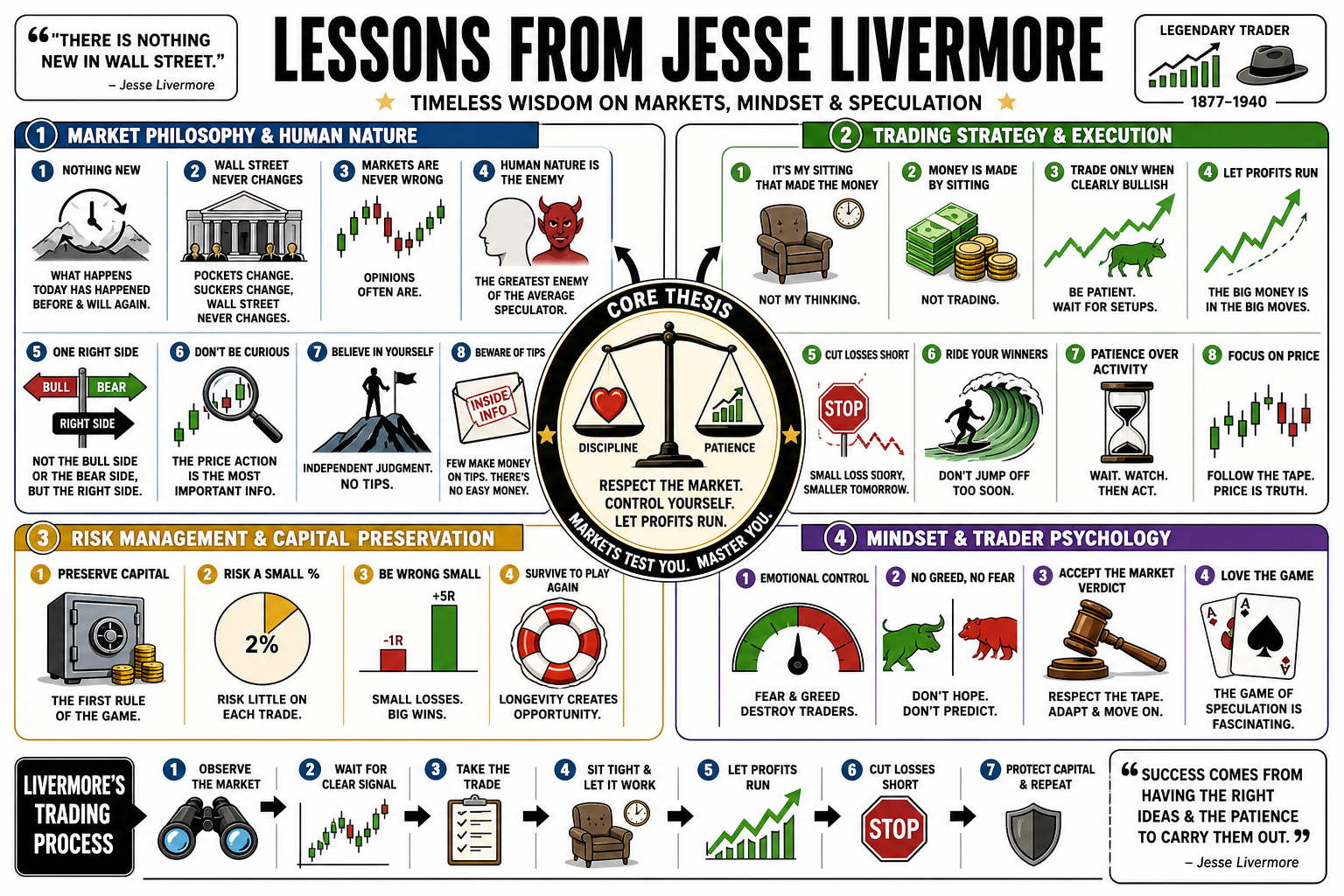 Infographic for "Lessons from Jesse Livermore".
