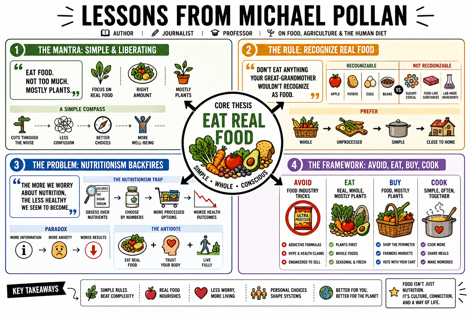 Infographic for "Lessons from Michael Pollan".