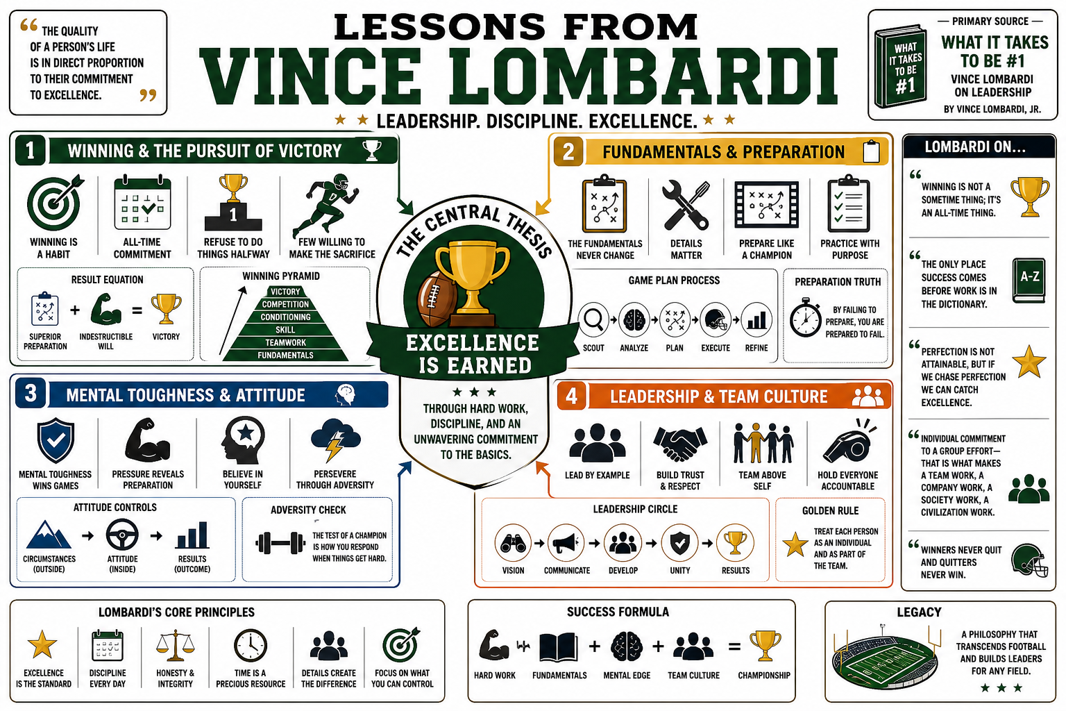 Infographic for "Lessons from Vince Lombardi".