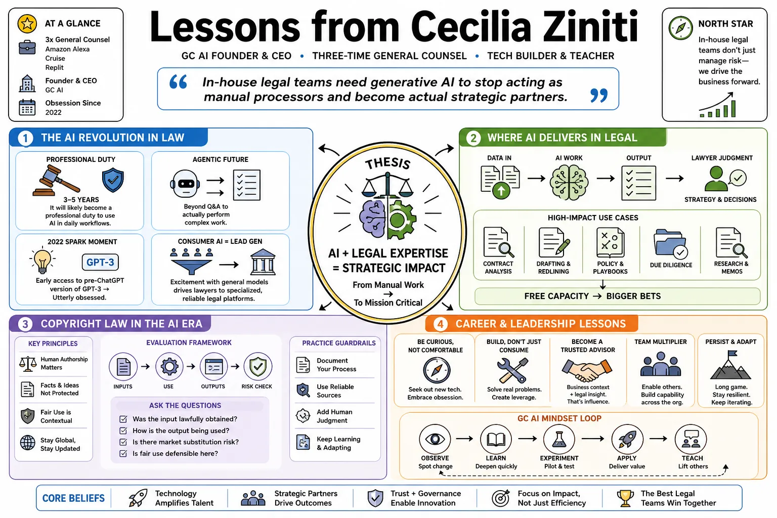 Visual summary of operating lessons from Cecilia Ziniti.