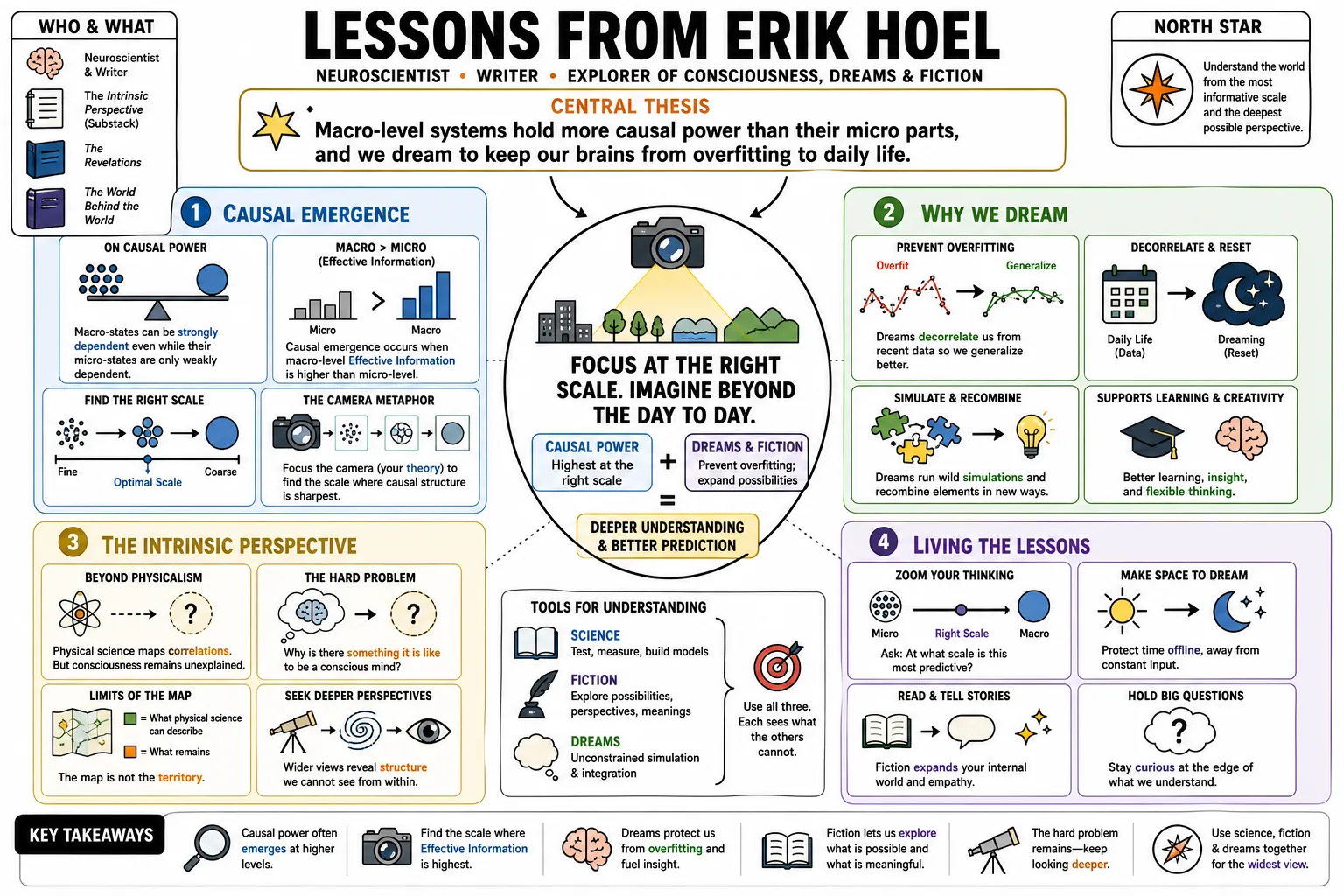 Visual summary of operating lessons from Erik Hoel.