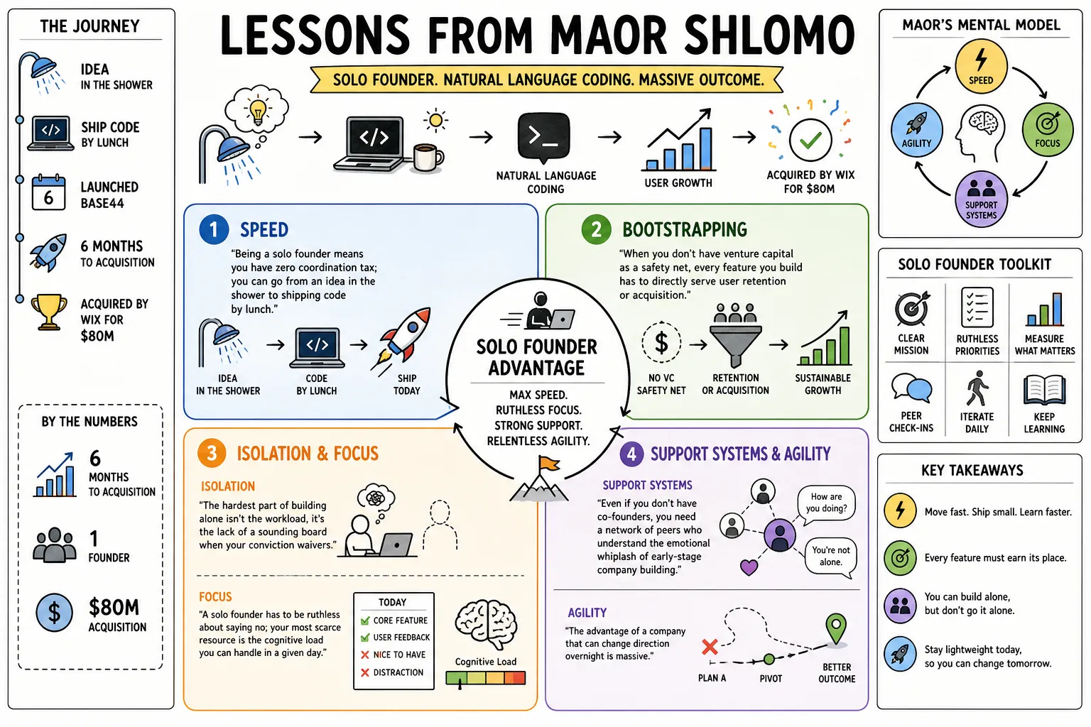 Visual summary of operating lessons from Maor Shlomo.