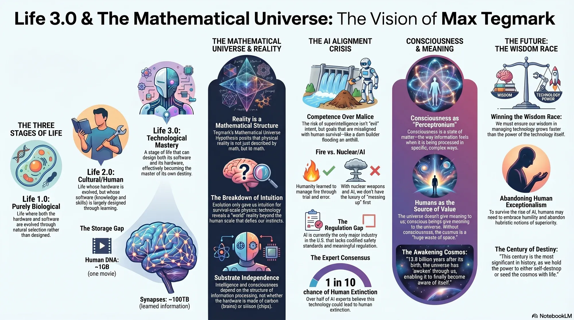 Infographic for "Lessons from Max Tegmark".