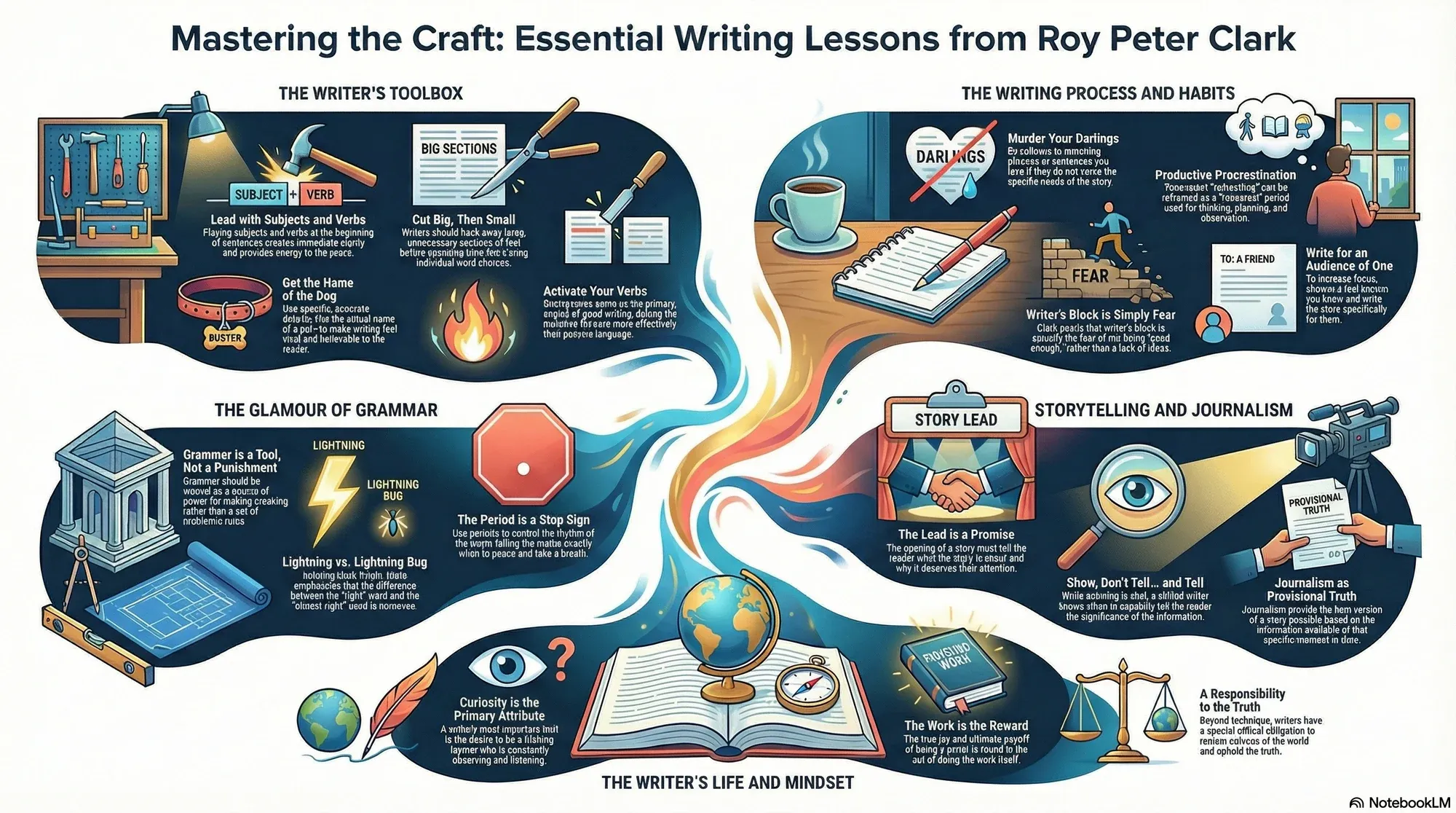 Infographic for "Lessons from Roy Peter Clark".