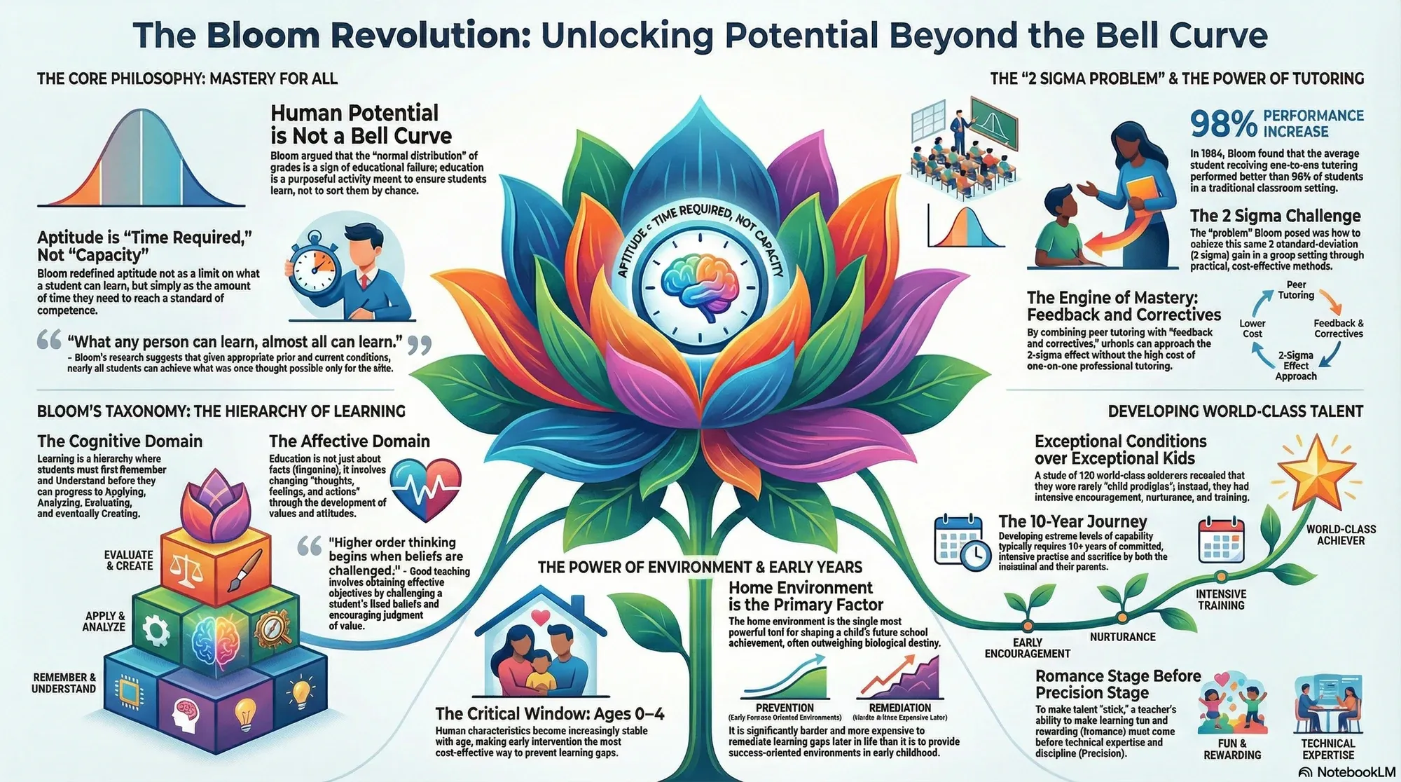Infographic for "Lessons from Benjamin S. Bloom".
