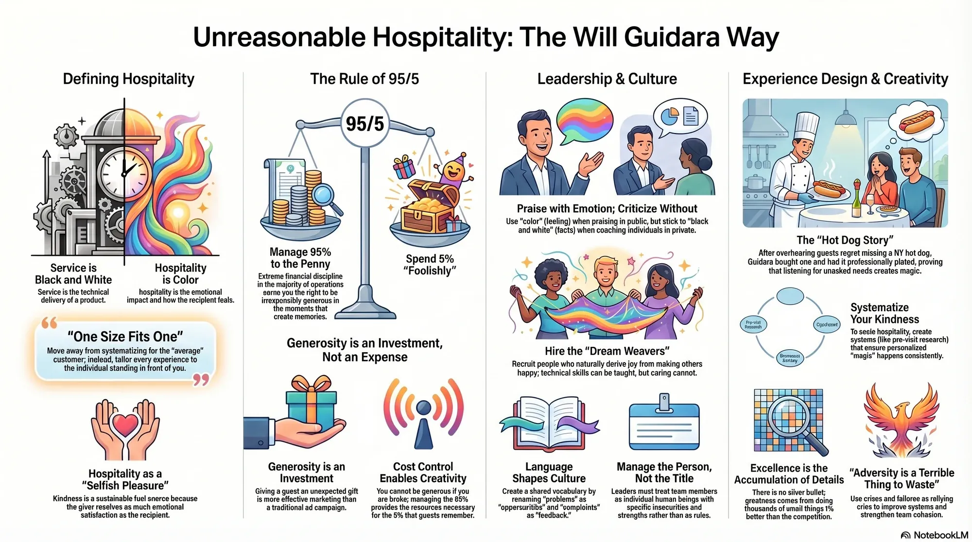 Infographic for "Lessons from Will Guidara".