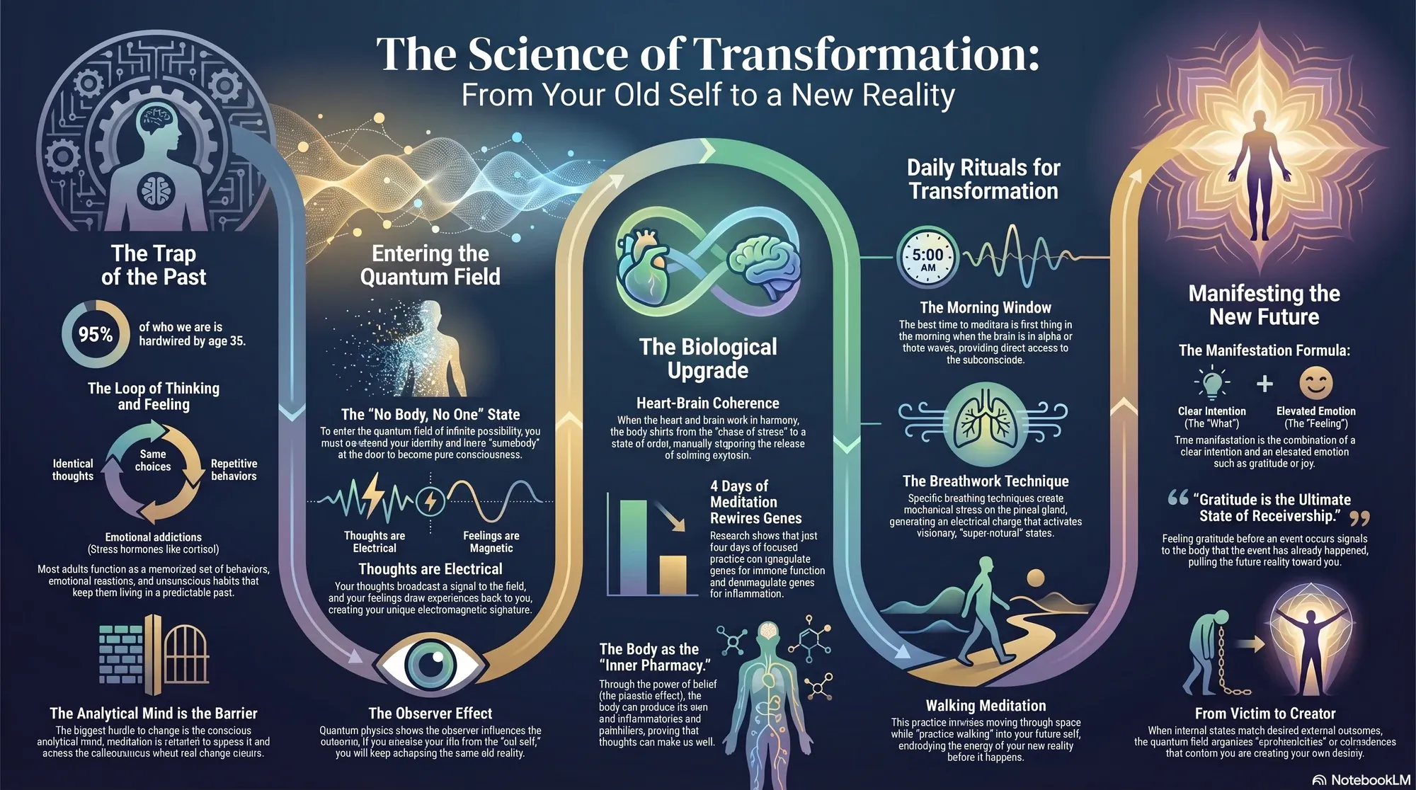 Infographic for "Lessons from Joe Dispenza".