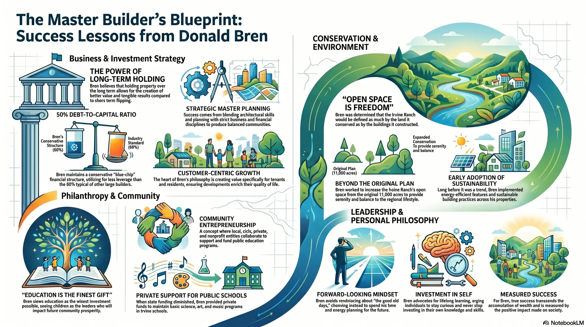 Infographic for "Lessons from Donald Bren".