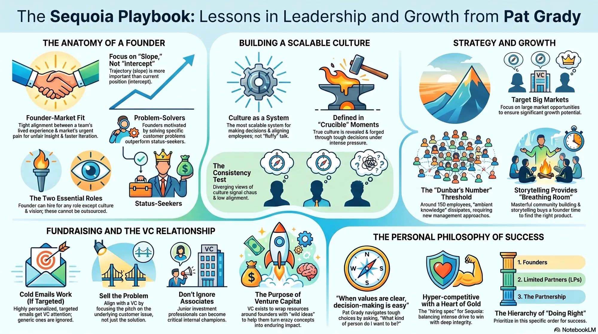 Infographic for "Lessons from Pat Grady, partner at Sequoia".