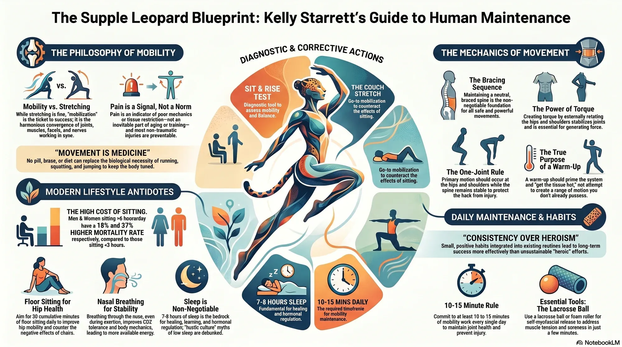Infographic for "Lessons from Kelly Starrett".