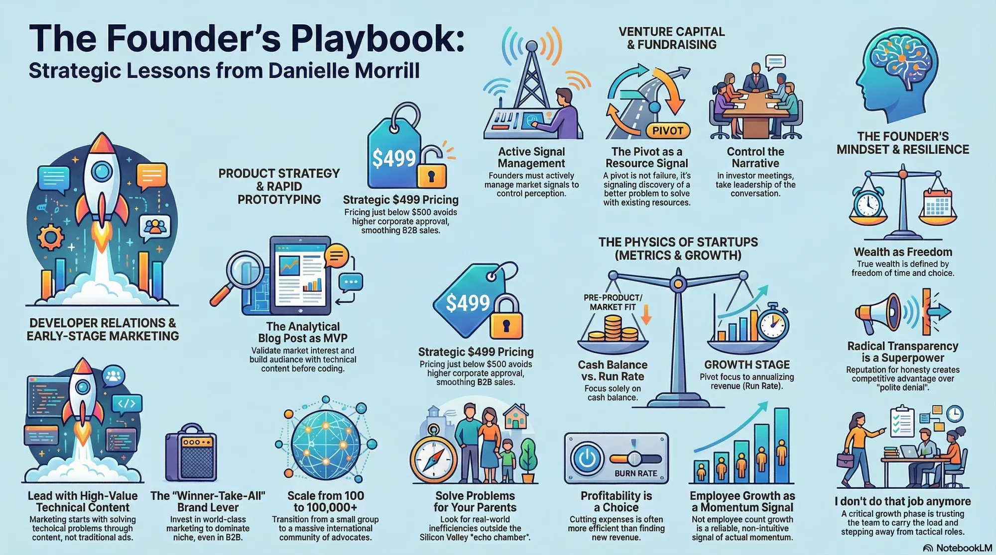 Infographic for "Lessons from Danielle Morrill".